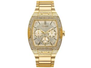 reloj guess hombre dorado con piedras